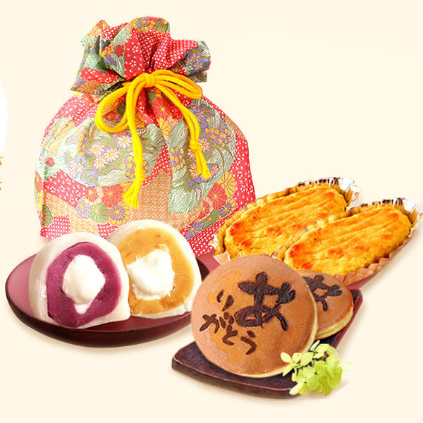 おいもや 和風巾着入りスイーツ 3種セット【秋のうまいもの市】　商品画像1