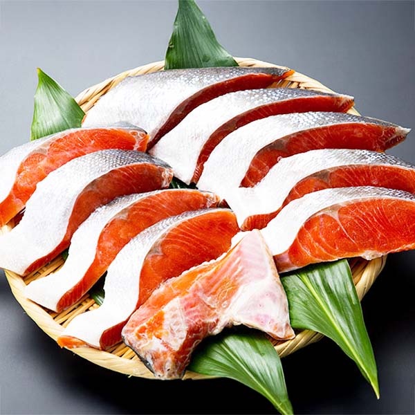 甘塩紅鮭半身切身 2切5〜6パック【秋のうまいもの市】【おいしいお取り寄せ】　商品画像1