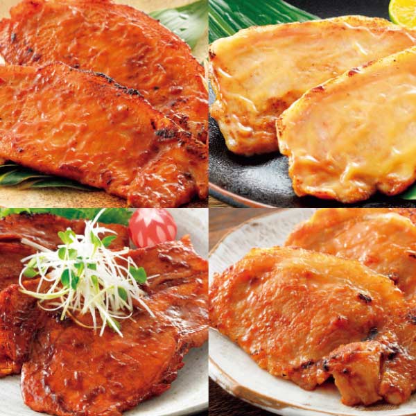 霧島黒豚 ロース味噌漬け 4種食べくらべセット 各80g×2【お買い得セール9月】 商品画像1