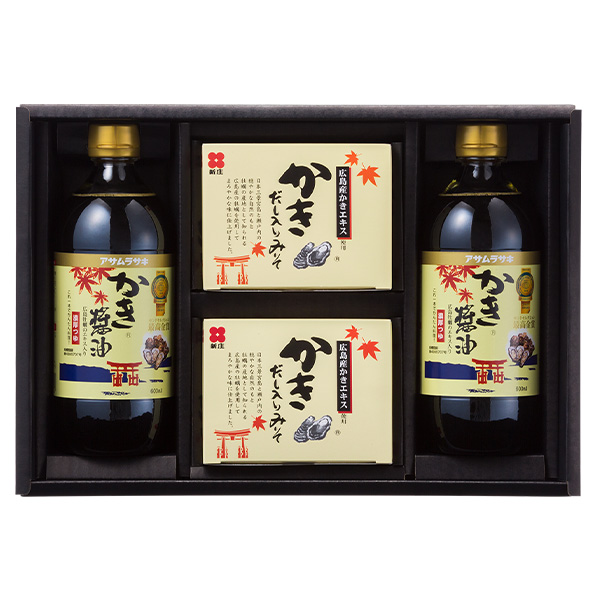 広島 新庄みそ かきだし入りみそ・かき醤油詰め合せ【冬の贈りもの・お歳暮】【NN】　商品画像1