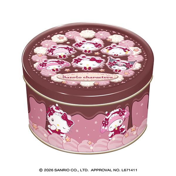 ハート サンリオキャラクターズホールケーキ缶 HolidayLolita (菓子70g)【イオンのクリスマス】 商品画像1