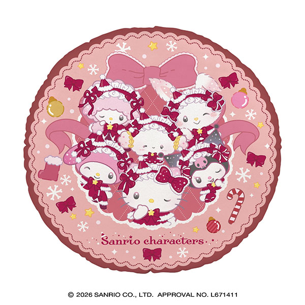 ハート サンリオキャラクターズリースクッションHolidayLolita (菓子18g)【イオンのクリスマス】 商品画像1