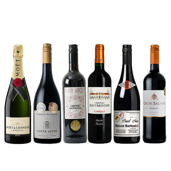 モエ・エ・シャンドン入り！フランス金賞赤ワイン6本セット 750ml×6本【限定4点】【ブラックフライデー】　商品画像1