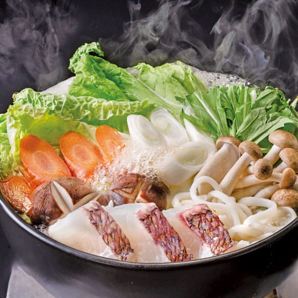 岡山中央魚市 桃鯛鍋セット 桃鯛の切身300g 桃鯛のスープ800ml×2、くめなん柚子ポン酢180ml【お届け期間:11月11日〜1月10日】【旬鮮便】【NN】　商品画像1
