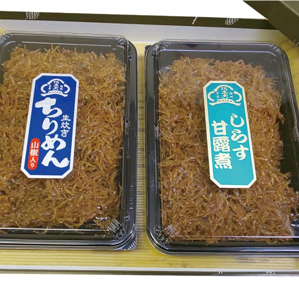 兵庫 下村商店 しらす甘露煮・ちりめん山椒詰合せ 生炊きしらす甘露煮160g、生炊きちりめん山椒160g【お届け期間:11月11日〜1月10日】【旬鮮便】【NN】　商品画像1