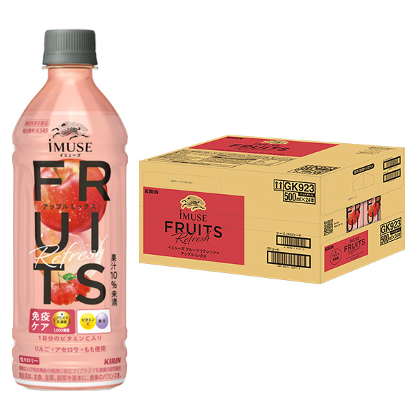 イミューズ フルーツリフレッシュ アップルミックス  500ml×24本入【ブラックフライデー】　商品画像1