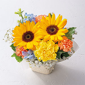 ひまわりのアレンジ〜Aqua〜【母の日】