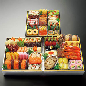 京・料亭わらびの里 和洋料亭おせち三段重【3〜4人前・45品目】【イオンのおせち】【近畿・中四国地区お届け限定】