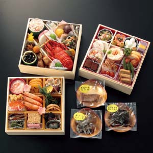 京都料亭 みのり 和・洋三段重 白松お重箱 酒肴三品付【3人前・53品目】【イオンのおせち】