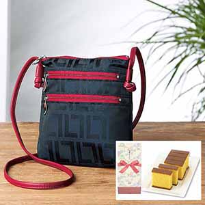 桐生織りポシェット＆長崎カステラ [PAN-08]【母の日】