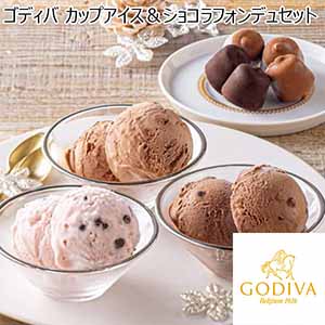 ゴディバ カップアイス＆ショコラフォンデュセット 【冬ギフト・お歳暮】 [206825]