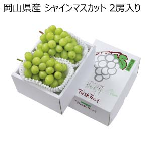 岡山県産 シャインマスカット 2房入り(お届け期間：7/15〜8/15)【夏の贈りもの・お中元】
