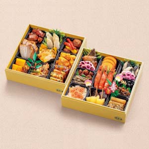 まねき食品 おせち料理二段重なにわ【2〜3人前・28品目】【イオンのおせち】【近畿・中四国地区お届け限定】