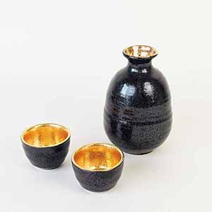 高田焼 釉重ね酒器金彩天目 [TBX009]【父の日】