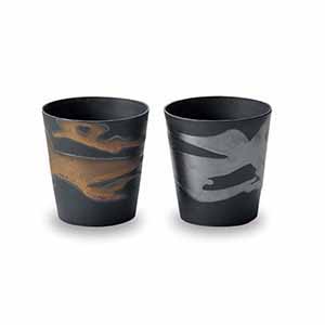 清風JAPAN 金銀流しロックカップペア木箱入り [7-1813]【父の日】