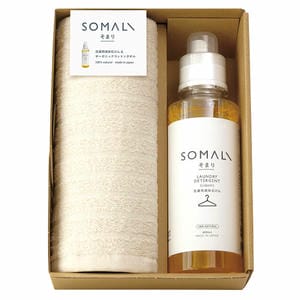 木村石鹸/SOMALI  洗濯用液体石けんとタオルのセット[73231]【年間ギフト】
