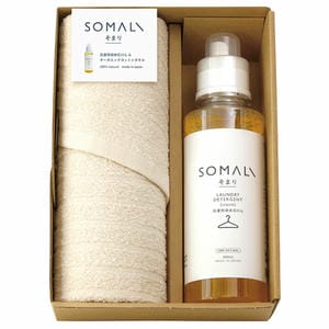 木村石鹸/SOMALI 洗濯用液体石けんとタオルのセット[73241]【年間ギフト】