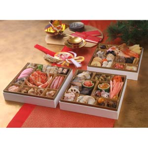 島の人 北海道海鮮和風おせち三段重「あつもり」【4人前・48品目】【イオンのおせち】