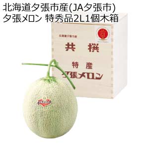 北海道夕張市産(JA夕張市) 夕張メロン 特秀品2L1個木箱(お届け期間：6/11〜8/15)【夏の贈りもの・お中元】