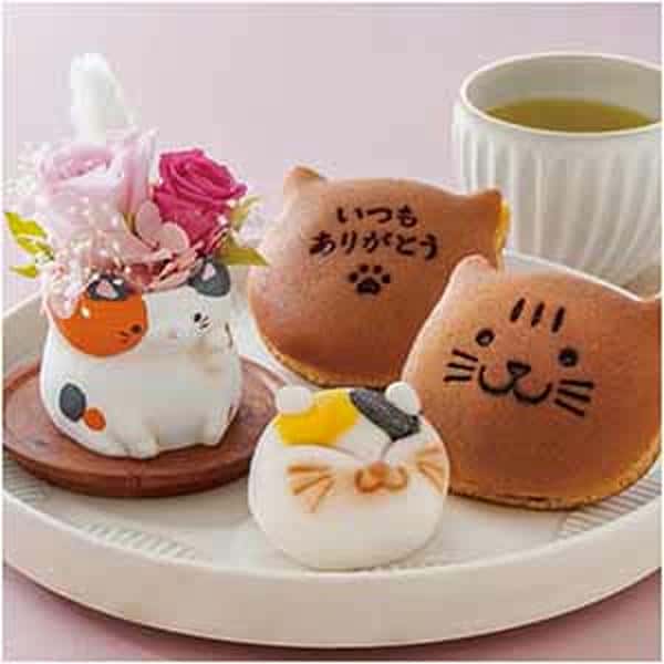 京都 養老軒 スイーツ＆フラワー 三毛猫おやつ帖ミニ【母の日】