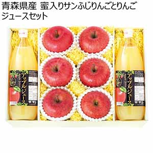 青森県産 蜜入りサンふじりんごとりんごジュースセット (お届け期間：12/1〜12/28)【冬ギフト・お歳暮】