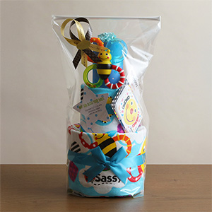 サッシー おむつケーキ 青[OM0001-21]【年間ギフト】