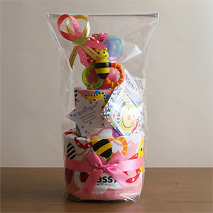 サッシー おむつケーキ ピンク[OM0002-21]【年間ギフト】