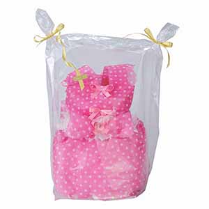 おむつdeケーキ 2段 ドレス[25-002-GIRL ]【年間ギフト】