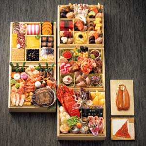 京都 貴船右源太 右源太監修 和五段重「氣生根」(きふね) 【4〜5人前・81品目】【イオンのおせち】