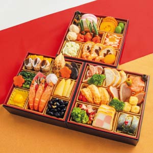 漬新 和洋折衷三段重「夢」【2〜3人前・40品目】【イオンのおせち】【関東地区お届け限定】