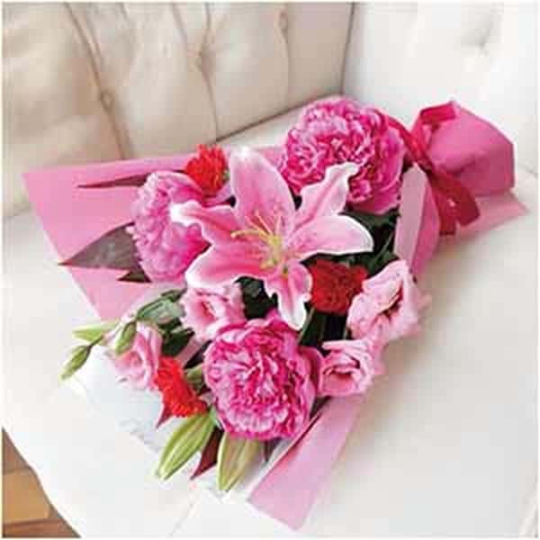 竹中庭園緑化 ユリとしゃくやくのブーケ【母の日】