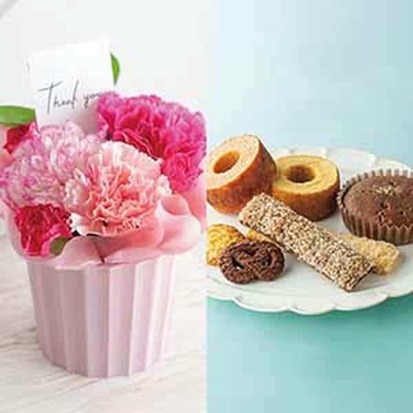 竹中庭園緑化 母の日カーネーションアレンジ＋森の庭 焼菓子【母の日】