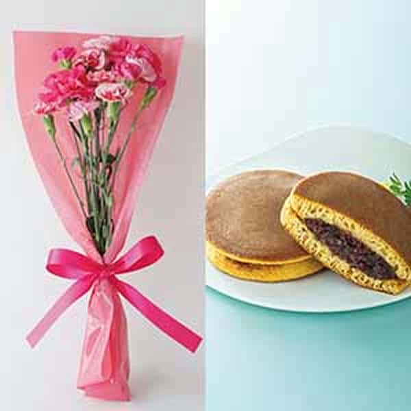 竹中庭園緑化 母の日ルージュブーケ＋甘美 どら焼き【母の日】