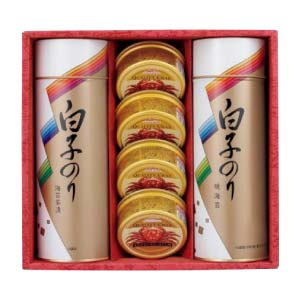 白子 のり・かに缶詰合せ【冬の贈りもの・お歳暮】[SN500]