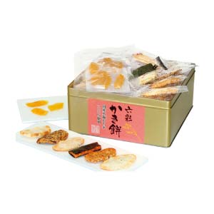 浪花あられ 六彩かき餅 (蜜漬けりんご入り)【夏の贈りもの・お中元】[NH-33]