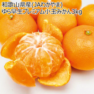 和歌山県産(JAわかやま) ゆら早生プレミアム小玉みかん3kg(お届け期間：11/11〜11/30)【冬の贈りもの・お歳暮】