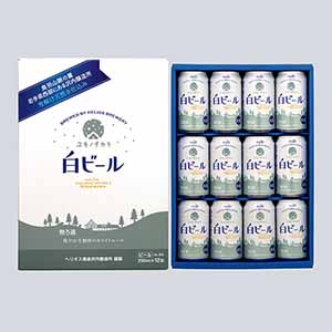 岩手 ヘリオス酒造沢内醸造所 ユキノチカラ白ビール12缶入りギフトセット【冬の贈りもの・お歳暮】