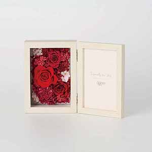 プリザーブドフラワーBOXレッド [F-3603]【母の日】