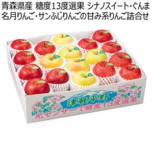 青森県産 糖度13度選果 シナノスイート・ぐんま名月りんご・サンふじりんごの甘み系りんご詰合せ (お届け期間：12/1〜12/31)【冬ギフト・お歳暮】