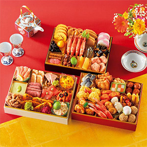 味遊心 新春万福 和洋中三段重【4〜5人前・56品目】【イオンのおせち】【関東地区お届け限定】