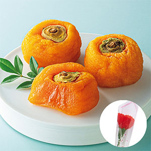 和歌山県産 冷やしあんぽ柿(ミニ造花付)【母の日】