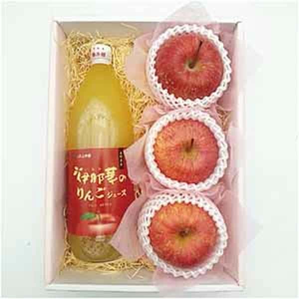 青森県産又は長野県産 ふじりんごとりんごジュースの詰合せ【母の日】