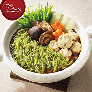 砂丘温泉ゆめろん 秋田県三種町 森岳じゅんさい鍋セット【夏の贈りもの・お中元】