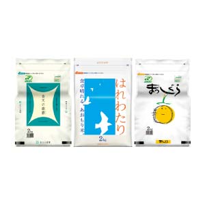 ライケット 青森米 3銘柄食べ比べセット【冬の贈りもの・お歳暮】