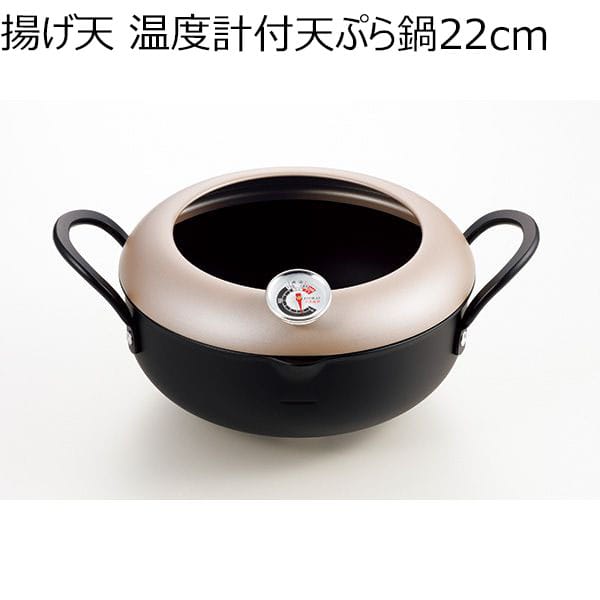 揚げ天 温度計付天ぷら鍋22cm 【年間ギフト】 [AT-T20W]