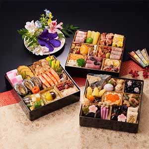 京都しょうざん 和洋三段重「紙屋川光悦」【3人前・54品目】【イオンのおせち】