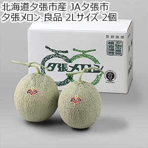 北海道夕張市産 JA夕張市 夕張メロン 良品 2Lサイズ 2個【お届け期間：6月11日〜7月30日】【Ａセレクション6月】