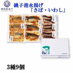 鶴岡食品　銚子港水揚げ原料使用さば・いわし煮魚セット（3種9個）【ふるさとの味・南関東】