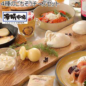 【凍眠市場】LOCO・SIKI 4種のごちそうチーズセット フレッシュミルクモッツアレラ カチョカヴァロ ブッラータ ストラッチャテッラ【おいしいお取り寄せ】
