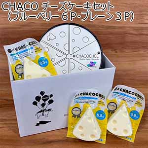 CHACO チーズケーキセット（ブルーベリー6P・プレーン3P）【おいしいお取り寄せ】